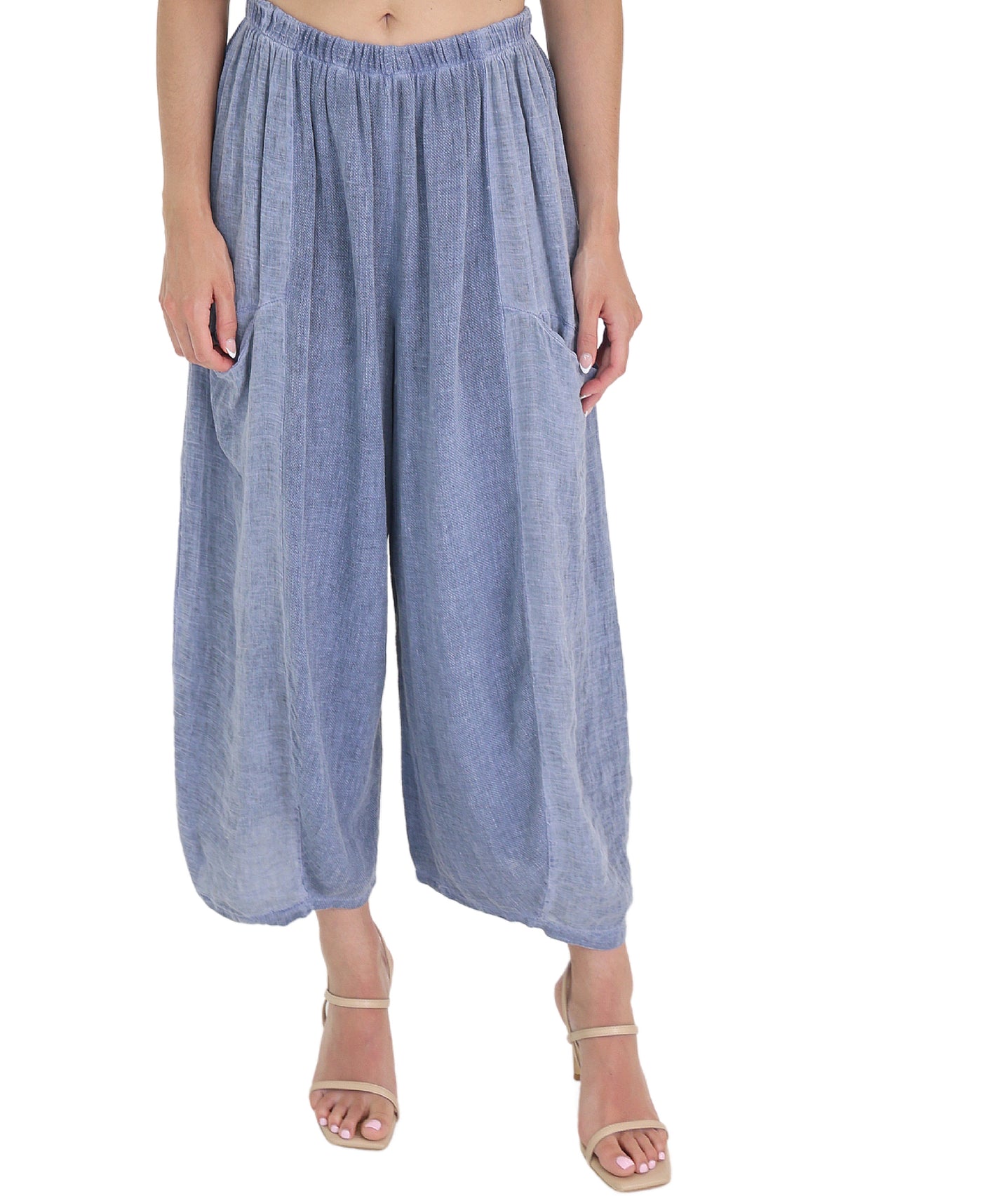 Linen & Cotton Blend Pants view 1