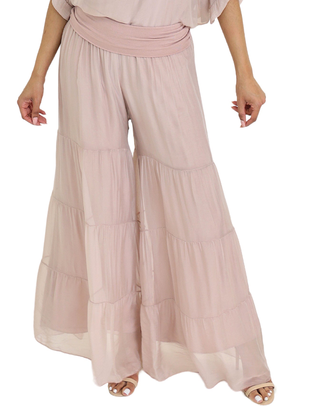 Silk Tiered Pants view 1