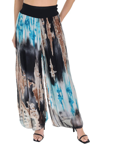 Printed Silk Pants image 1