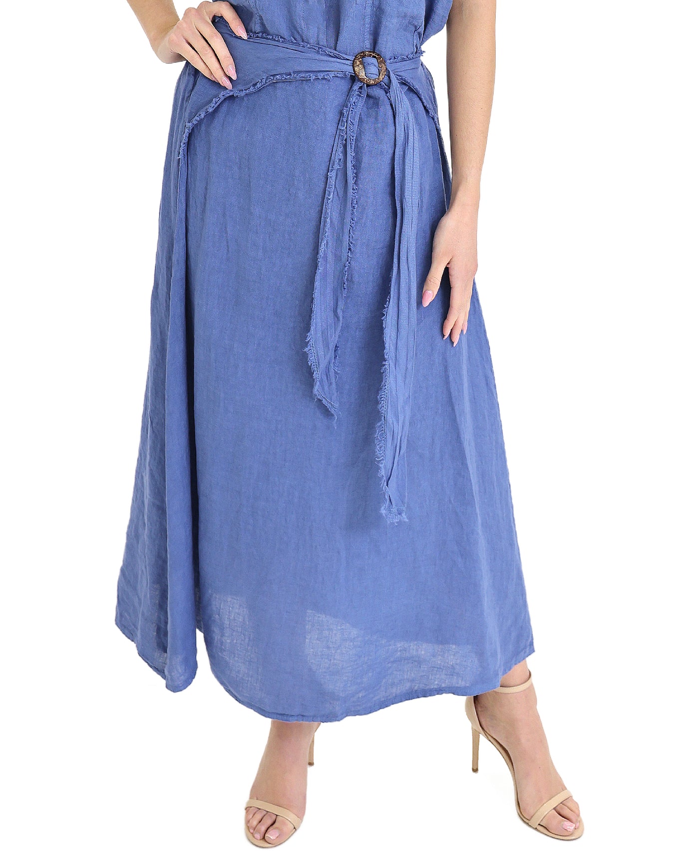 Linen Midi Skirt view 1