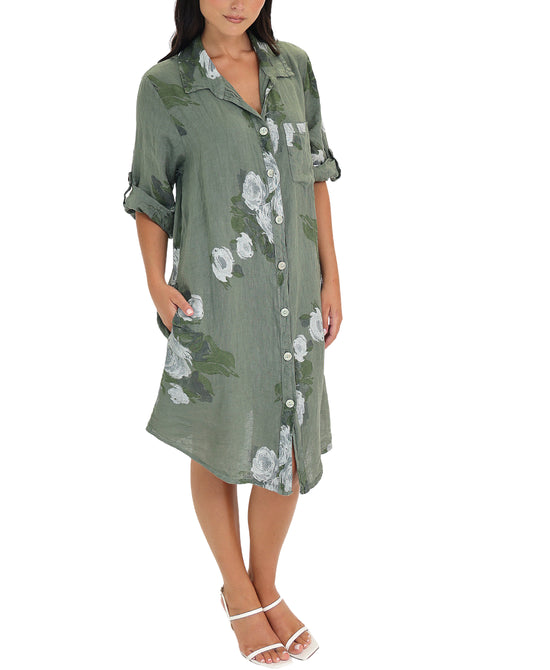Floral Linen Dress view 