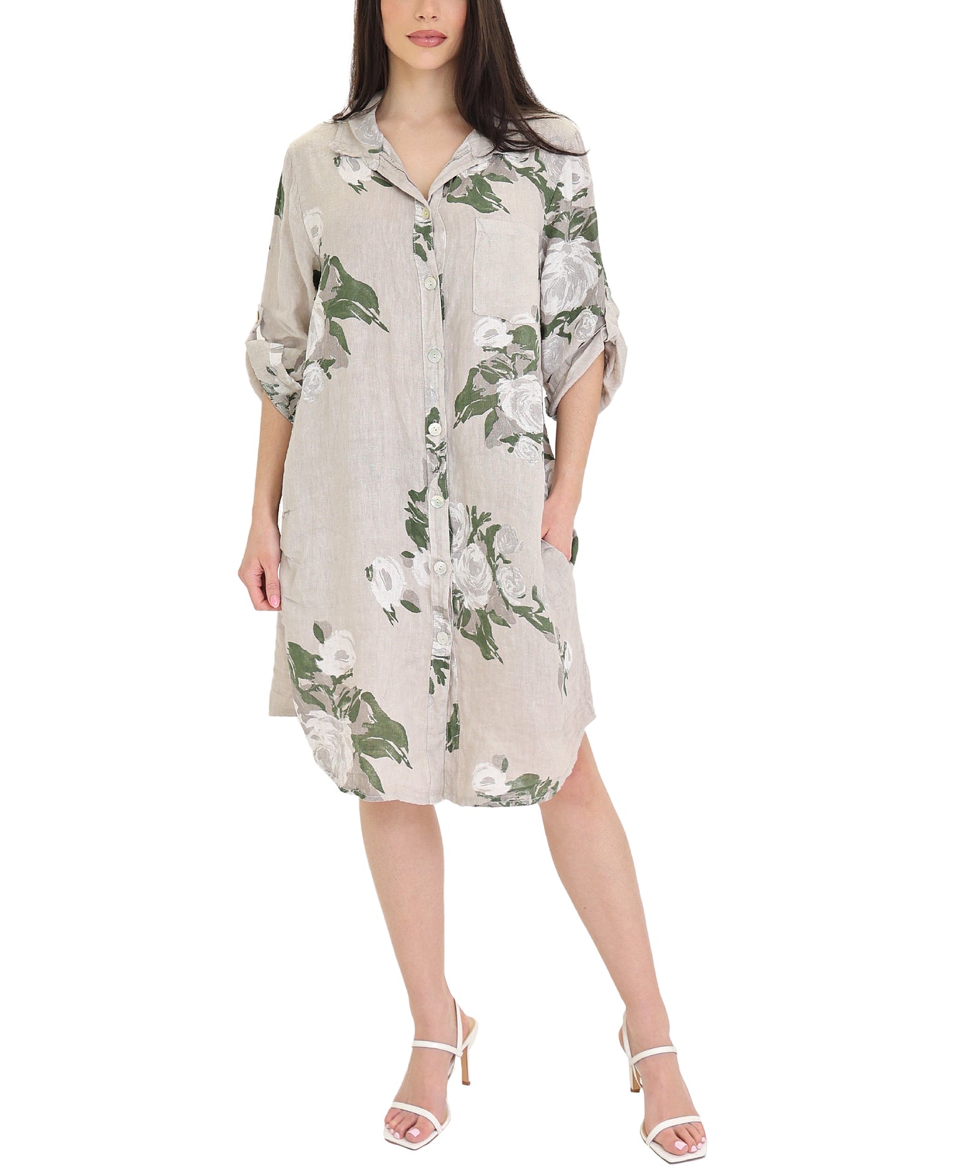 Floral Linen Dress view 1