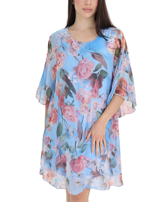 Silk Floral Print Dress view 