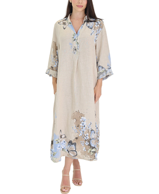 Linen Midi Dress view 