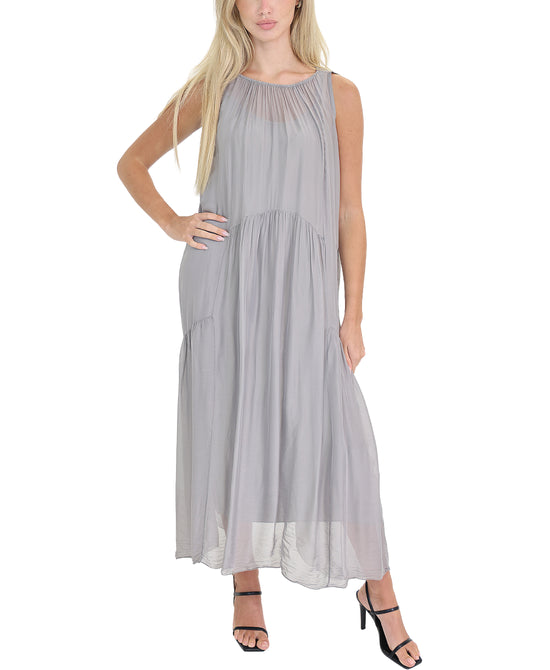 Silk Tiered Maxi Dress view 