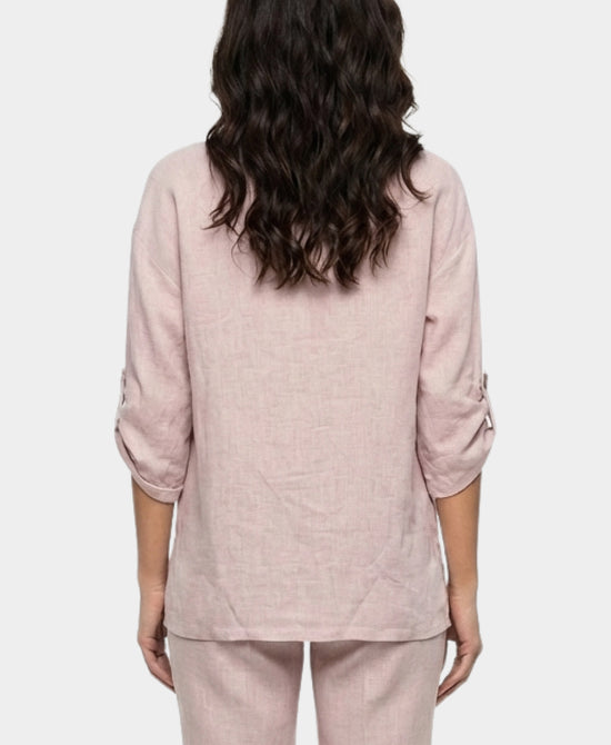 Linen & Cotton Top w/ Buttons view 2
