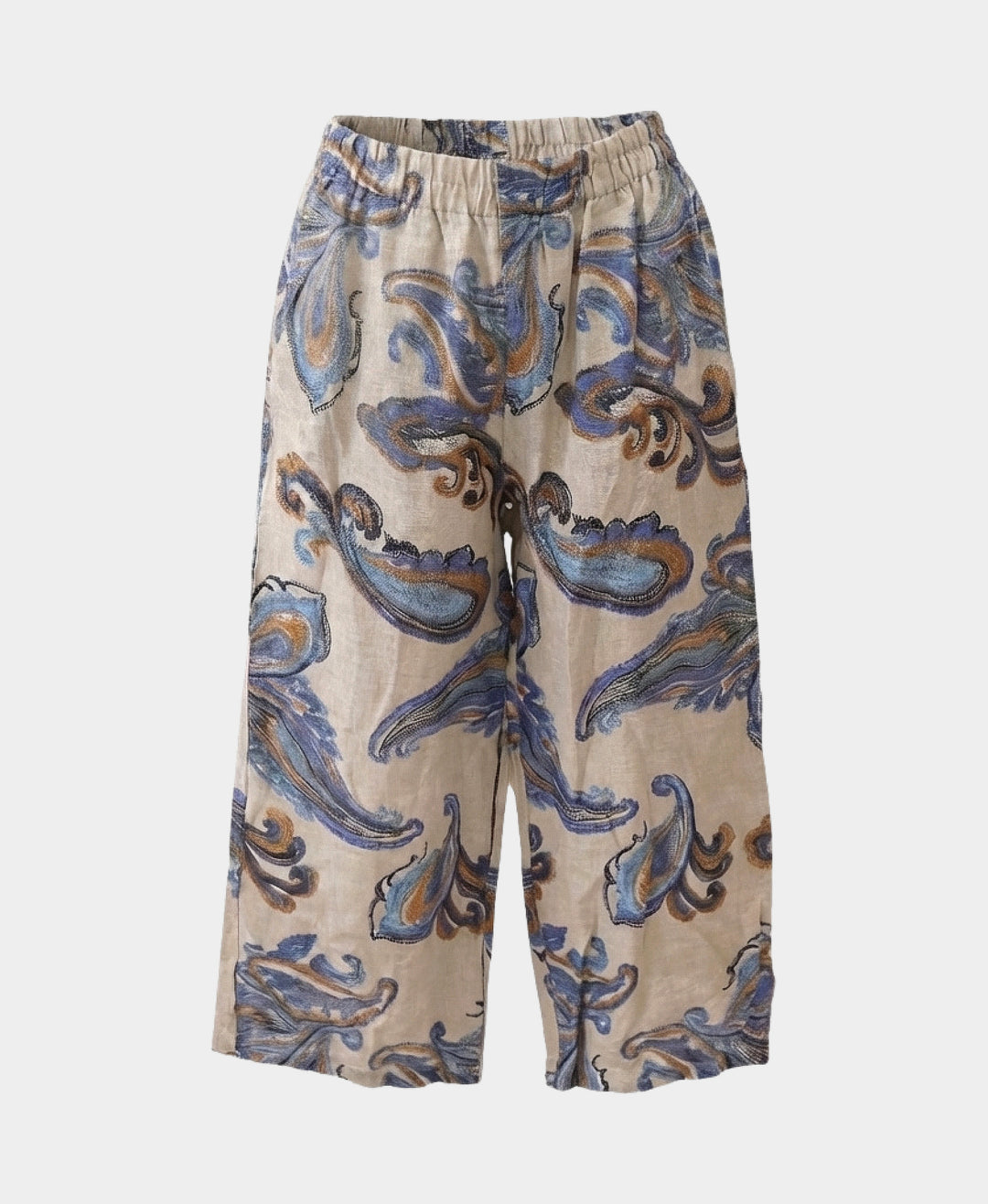 Linen Paisley Print Pants – FOX'S - Online