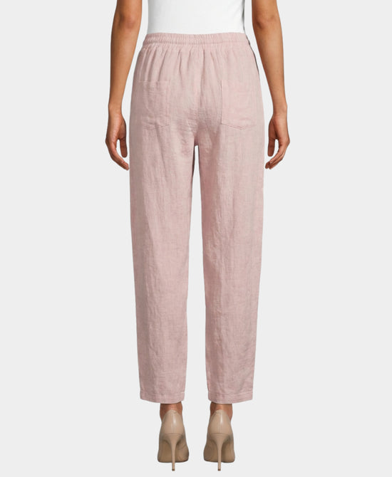 Linen & Cotton Pants w/ Crochet Trim view 2