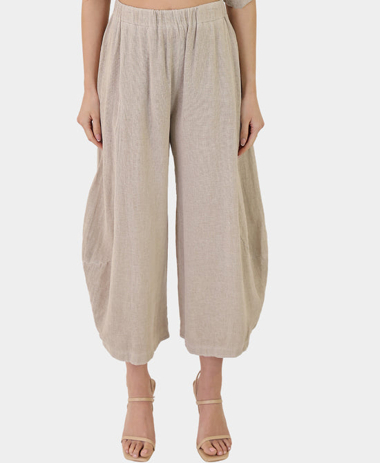 Linen & Cotton Balloon Pants view 
