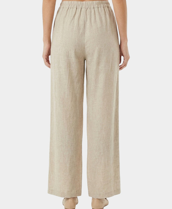 
Linen & Cotton Pants w/ Slit in BEIGE view 2