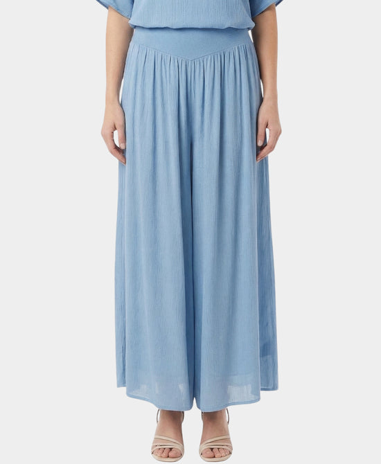 
Asymmetrical Silk Pants in SKY BLUE view 1
