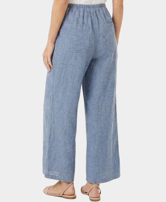 
Linen & Cotton Pants in BLUE view 2