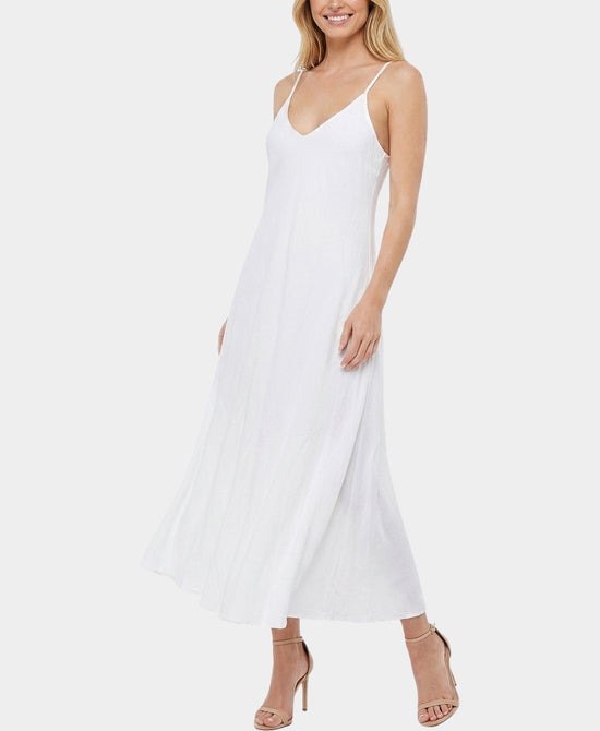 
Linen Maxi Dress in WHITE view 1