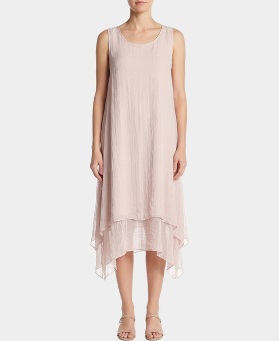 Silk Tiered Midi Dress view 1