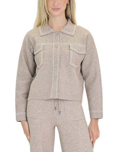 Contrast Trim Knit Jacket image 1