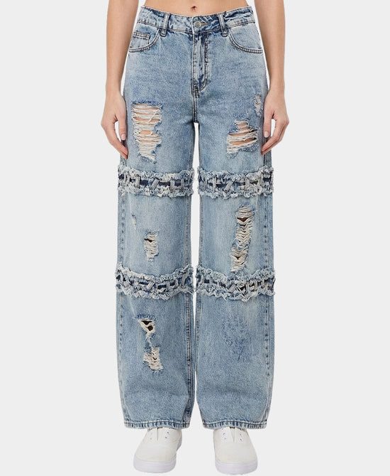 Shredded Jeans w/ Cut-Outs view 1
