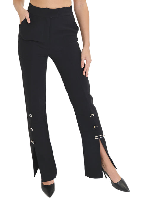 Split Leg Pants w/ Pinned Detail view 