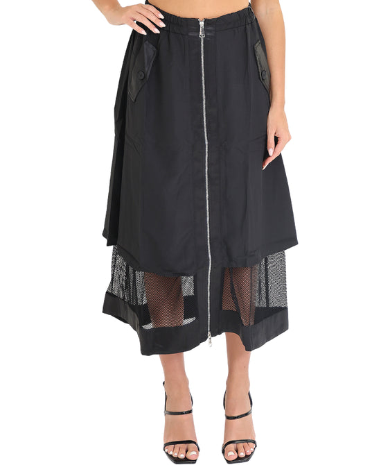 Midi Skirt w/ Mesh view 