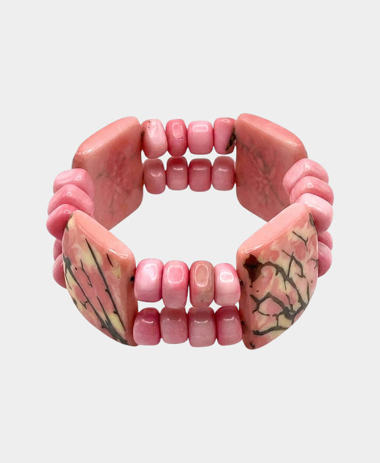 
Elastic Beaded Bracelet in PINK view 2