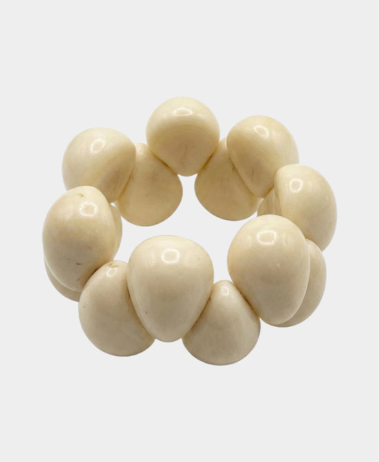 
Beaded Elastic Bracelet in IVORY view 2