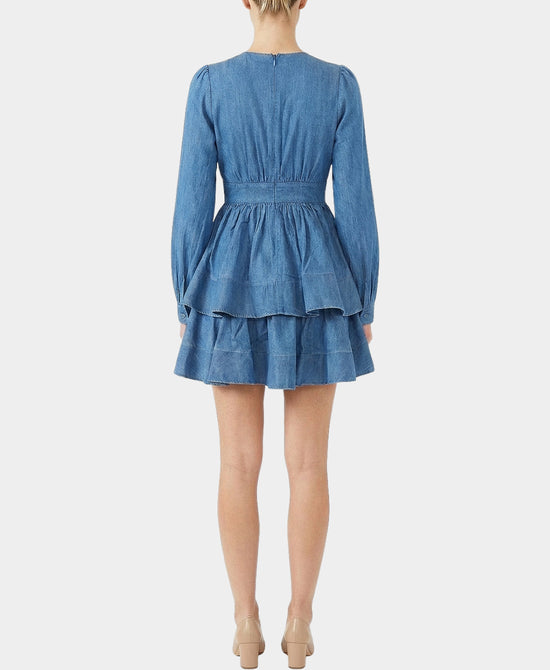 Denim Tiered Dress view 2