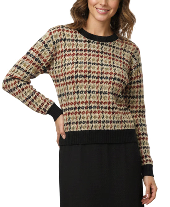 Houndstooth Printed Sweater view 