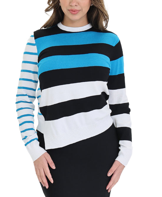 Stripe Print Sweater view 1