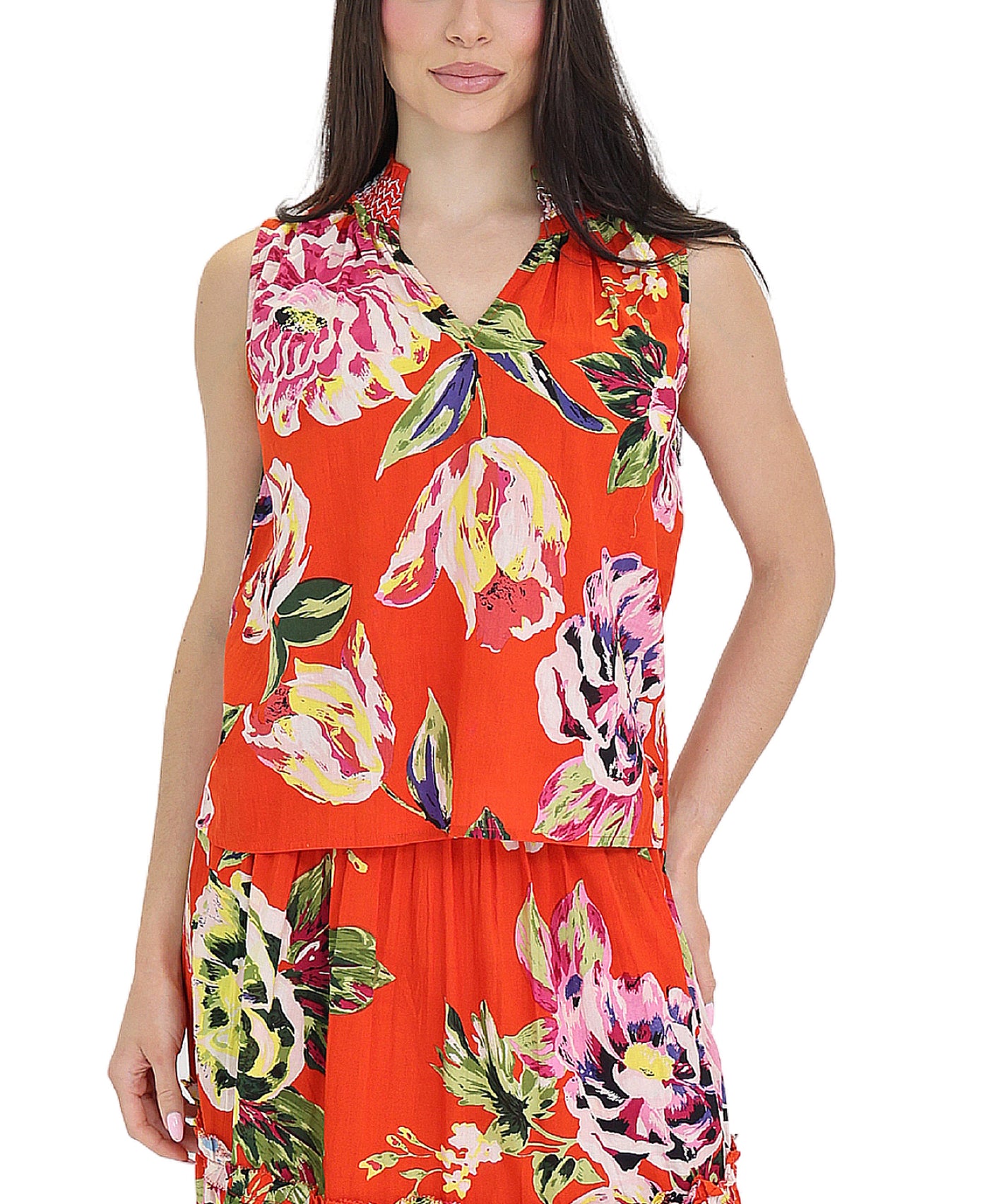 Floral Print Top view 1