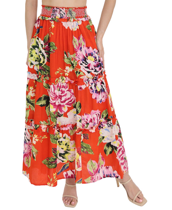 Floral Print Maxi Skirt view 