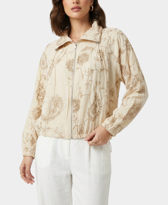 
Embroidered Jacket in Ivory view 1