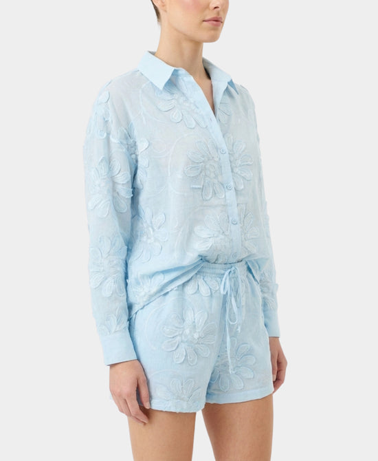 Embroidered Shirt & Shorts Set- 2 Pc Set view 2