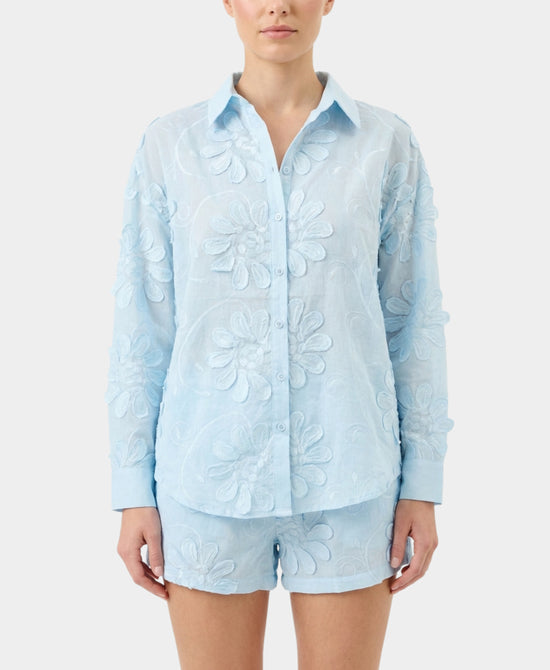 Embroidered Shirt & Shorts Set- 2 Pc Set view 1