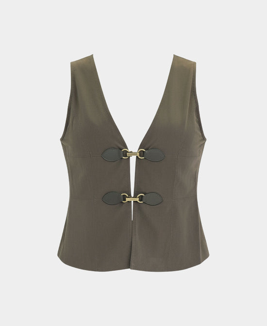 Tailored Blouse w/ Keyhole Cut-Outs view 