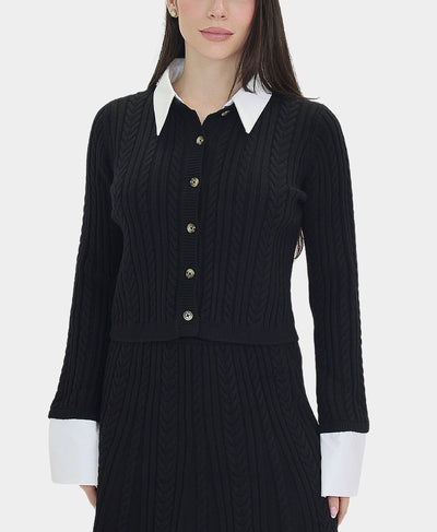 Cable Knit Cardigan Top image 1