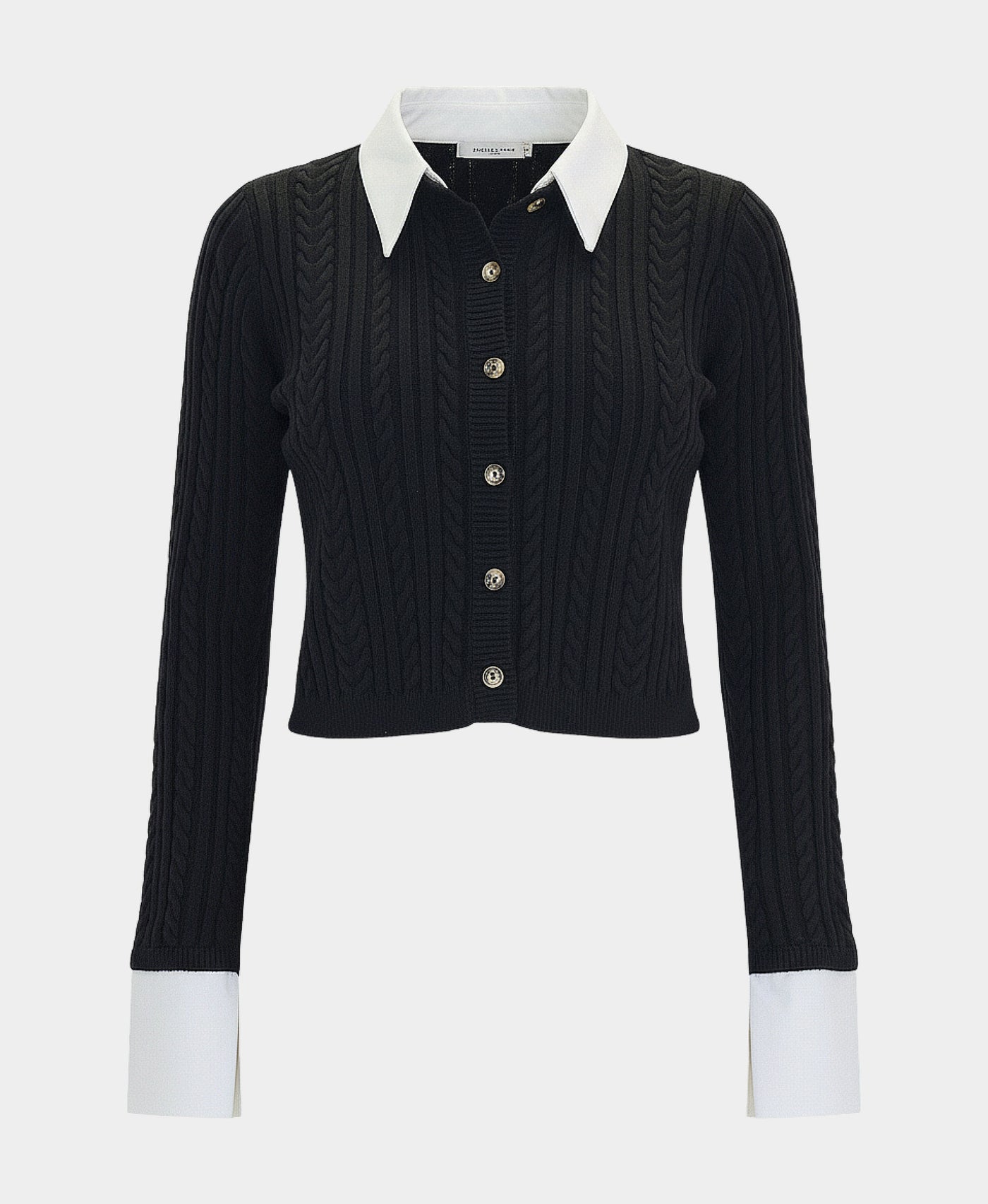 Cable Knit Cardigan Top view 3