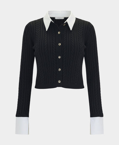 Cable Knit Cardigan Top image 3