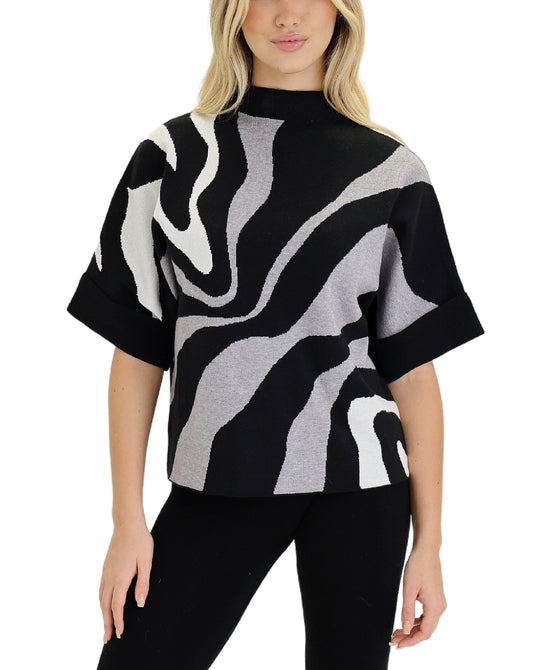 Abstract Print Sweater view 