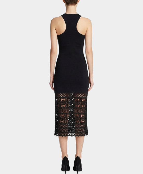 Midi Dress w/ Crochet Bottom Detail view 2