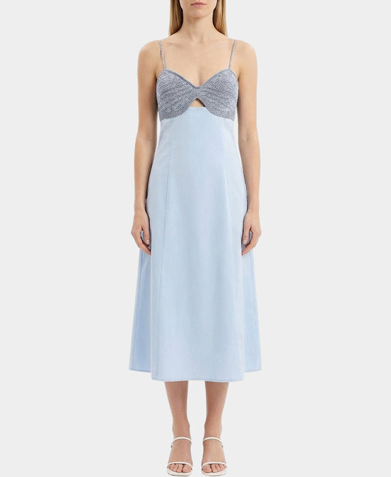 Crochet Poplin Dress view 1