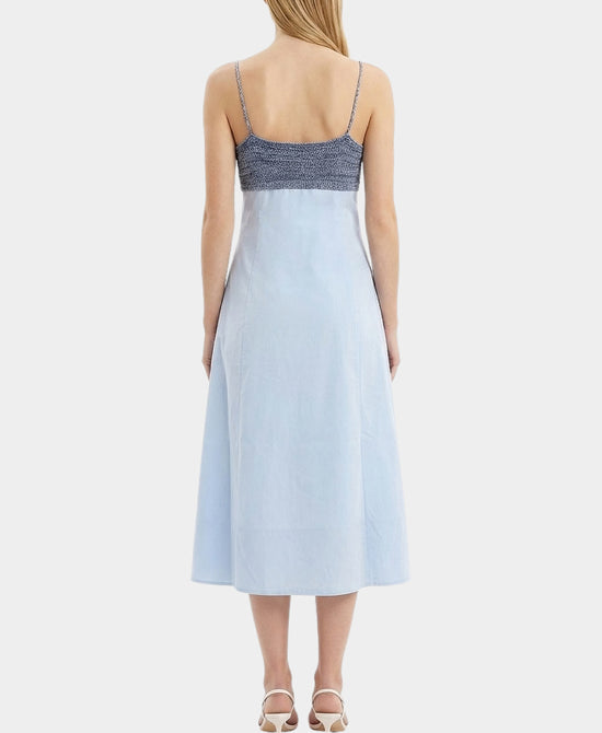 Crochet Poplin Dress view 2