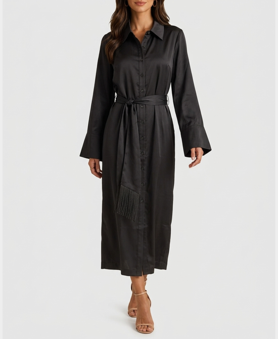 
Shirt Dress in BLACK view 1