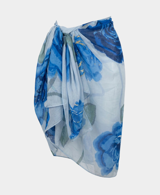
Rose Print Sarong in BLUE view 2