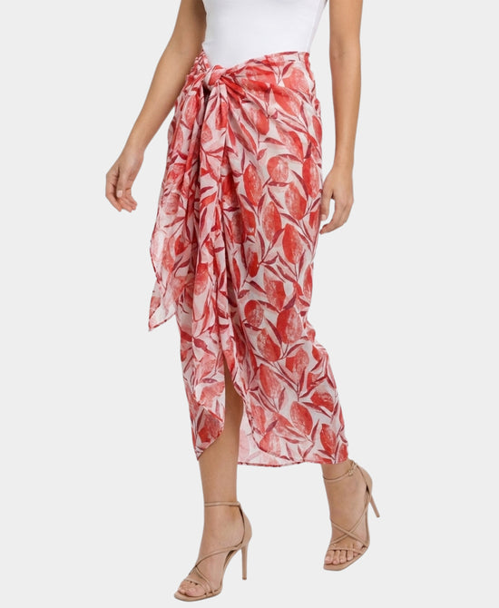 
Floral Print Sarong in RED MULTI view 1