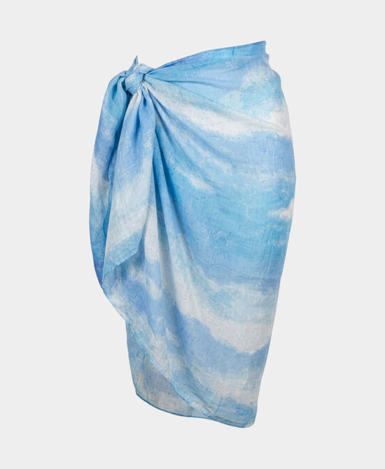 
Watercolor Print Sarong in BLUE view 2