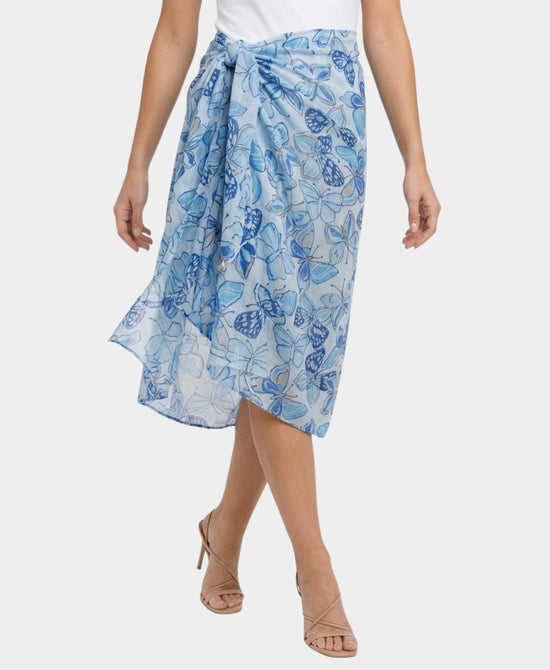 
Butterfly Print Sarong in BLUE view 1