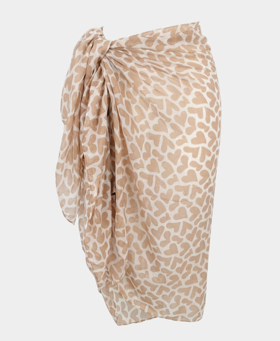 
Heart Print Sarong in BEIGE view 2