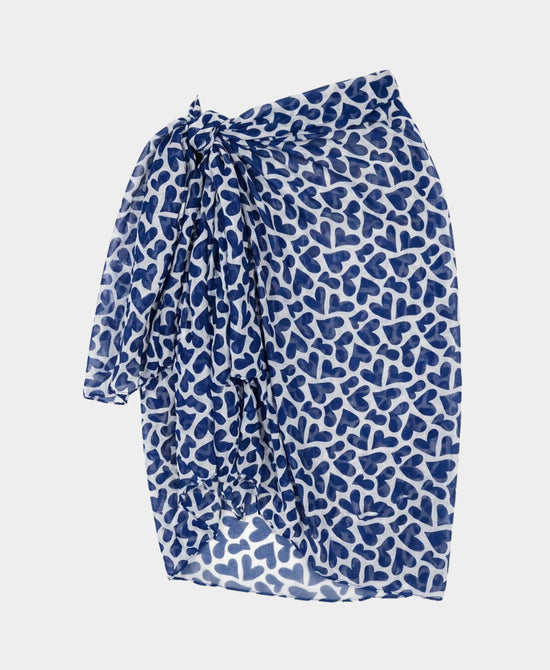 
Heart Print Sarong in NAVY view 2