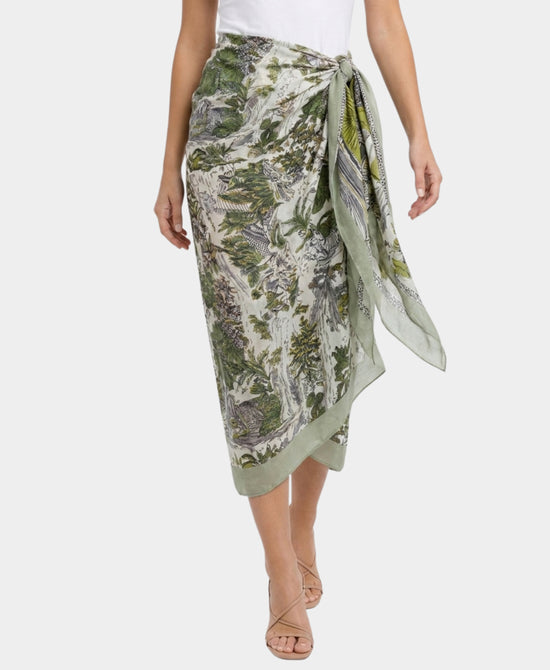 
Printed Sarong in GREEN MULTI view 1