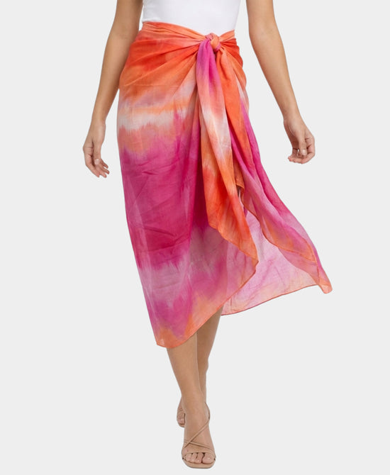 
Multicolor Print Sarong in PINK MULTI view 1