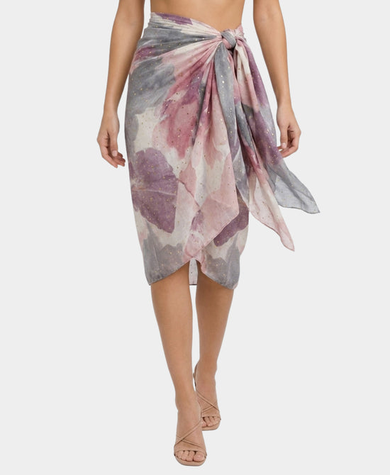 
Watercolor Print Sarong in PINK MULTI view 1